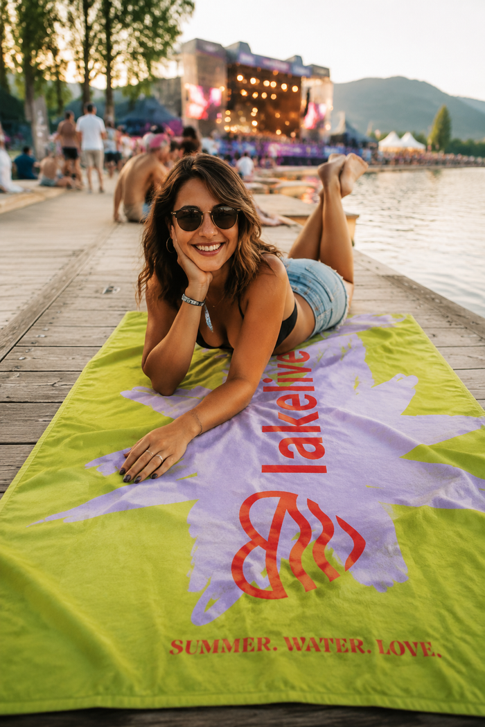 Serviette de Plage LAKELIVE — Lime