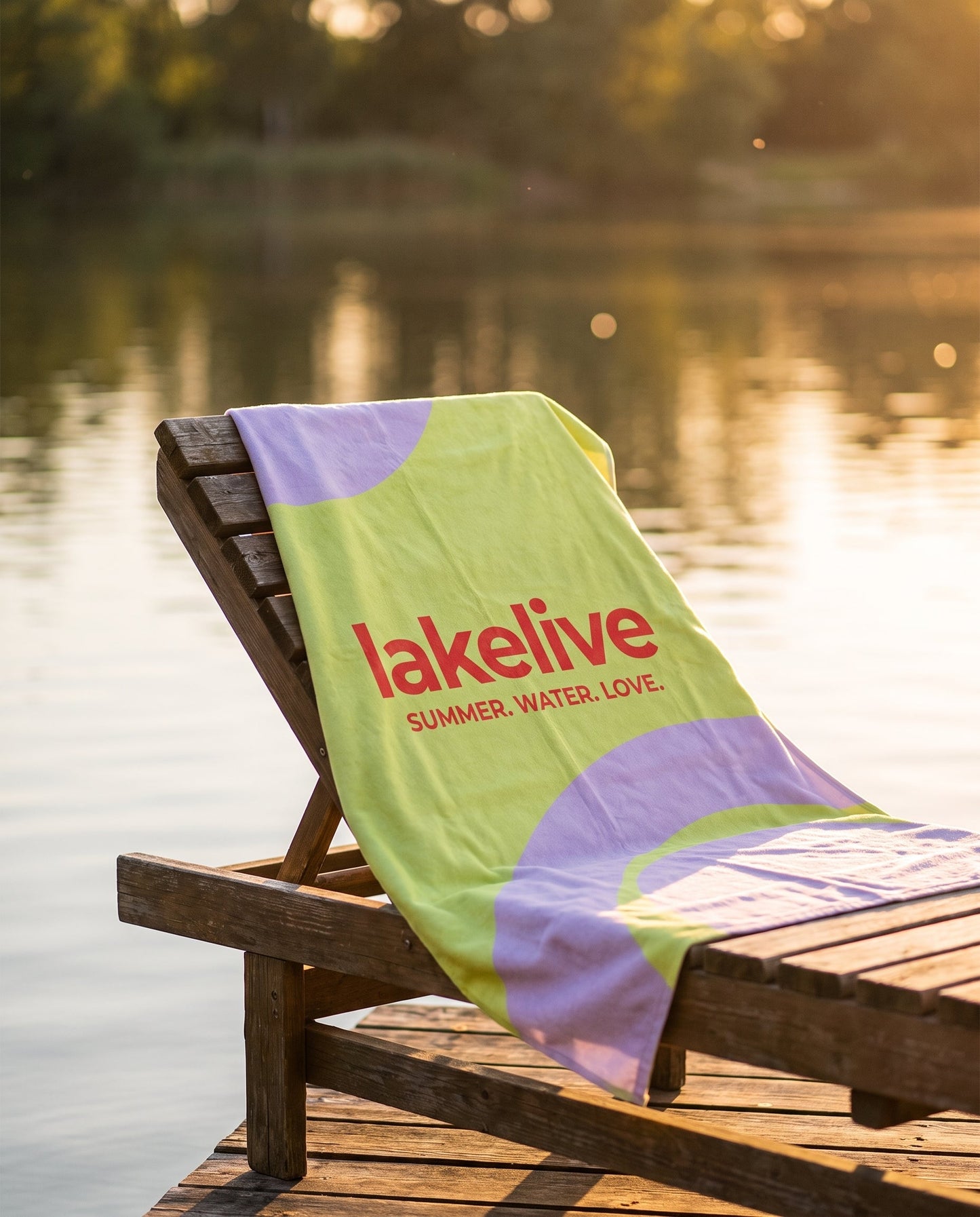 LAKELIVE Serviette lime transat
