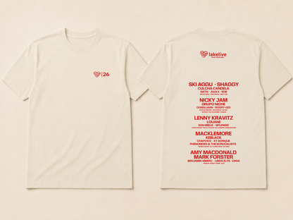 LAKELIVE 2026 Line-up T-shirt — Black