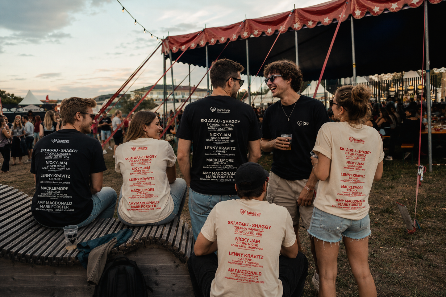 LAKELIVE 2026 Line-up T-shirt — Black