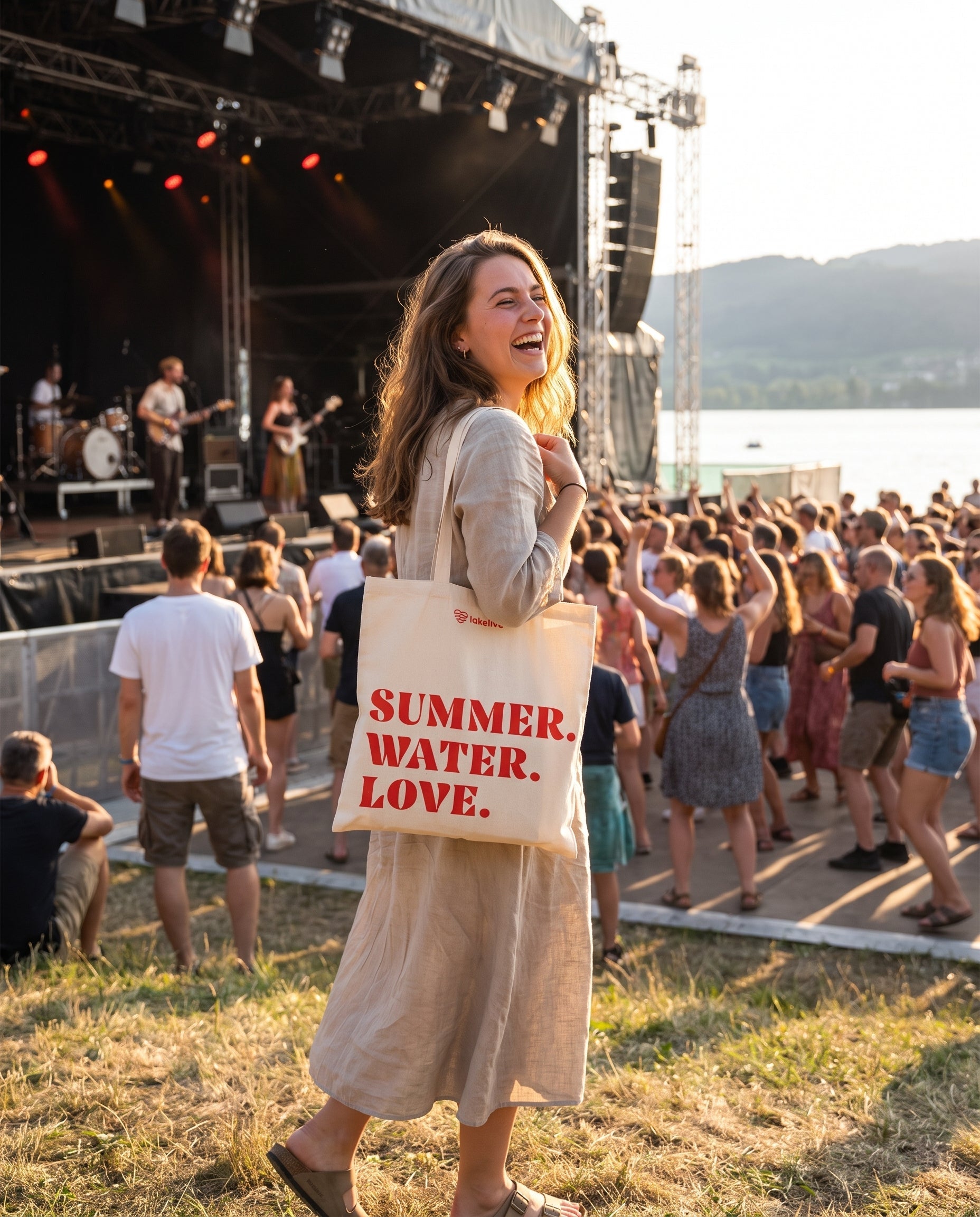 LAKELIVE Tote Bag naturel