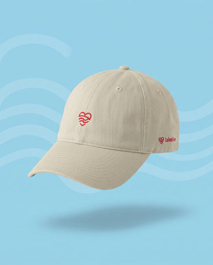 Casquette LAKELIVE beige packshot studio