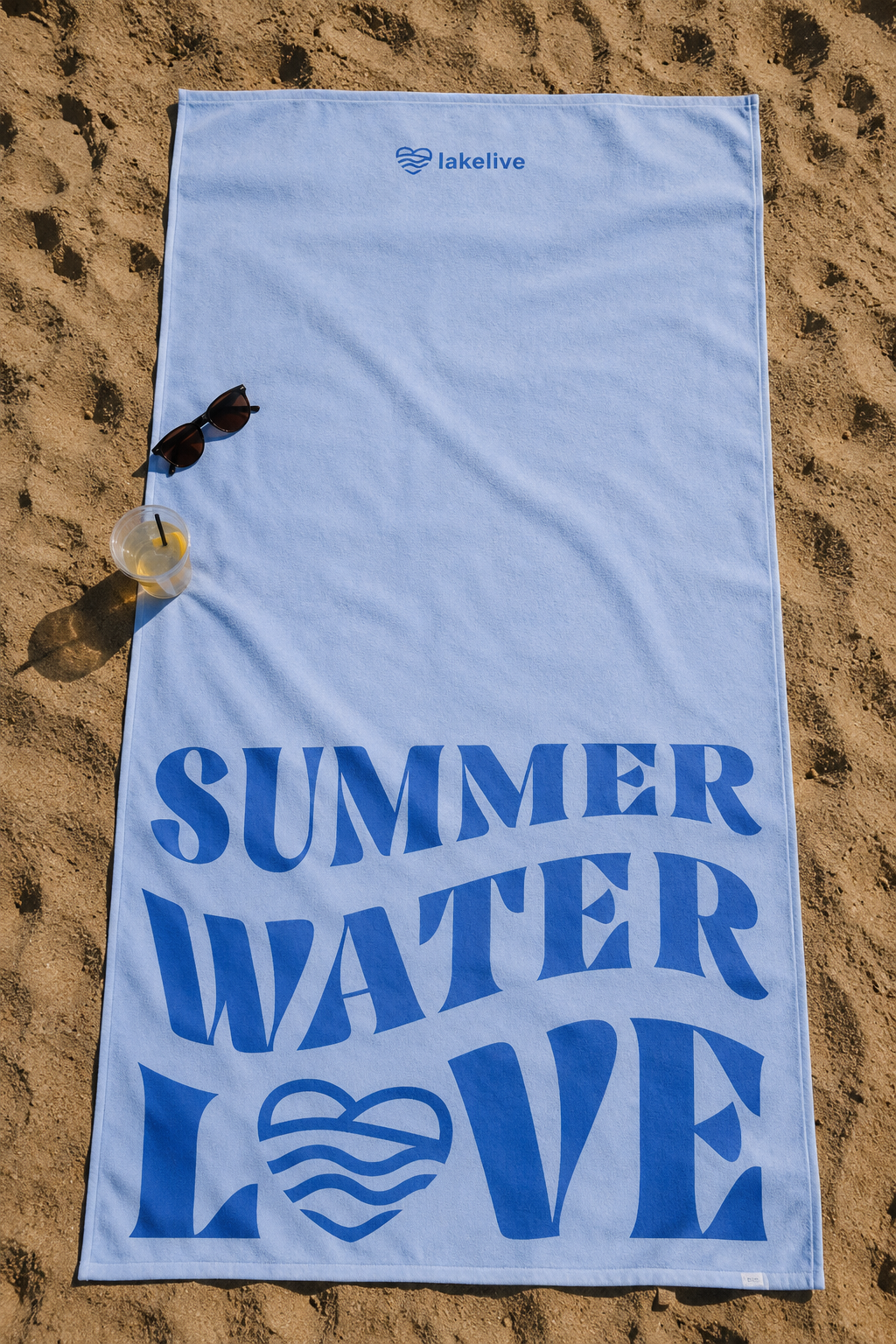 Serviette de Plage LAKELIVE Bleu