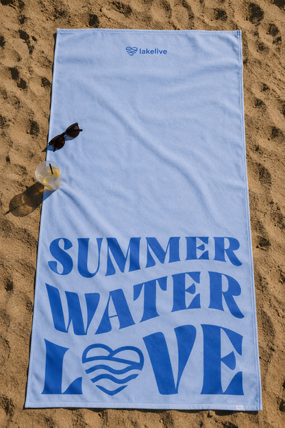 Serviette de Plage LAKELIVE Bleu
