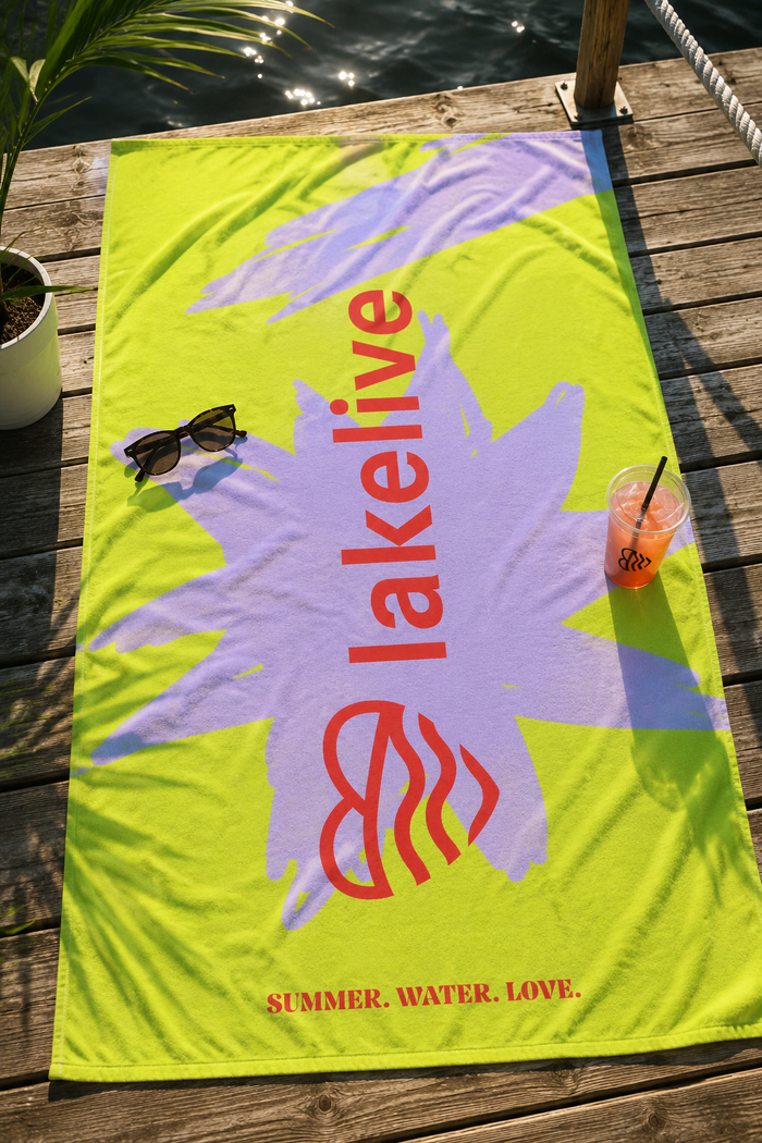 Serviette de Plage LAKELIVE — Lime