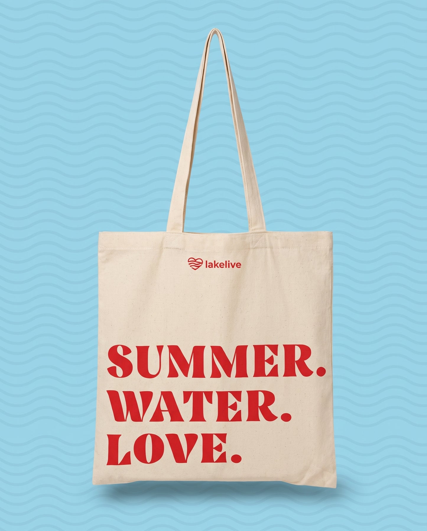 Tote bag LAKELIVE beige packshot studio