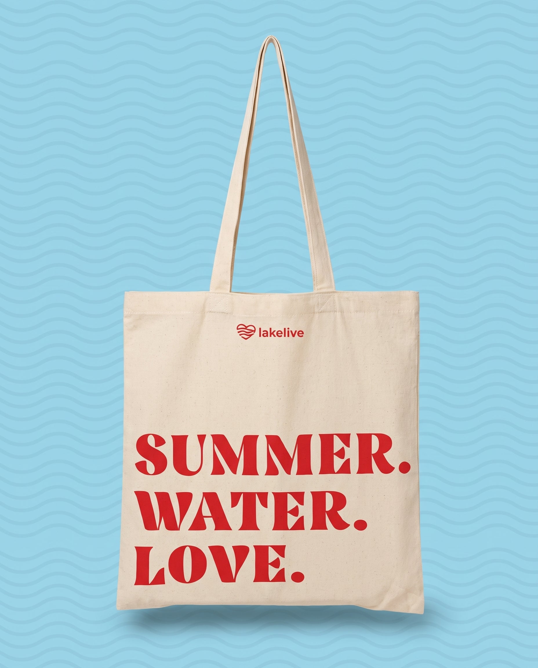 Tote bag LAKELIVE beige packshot studio