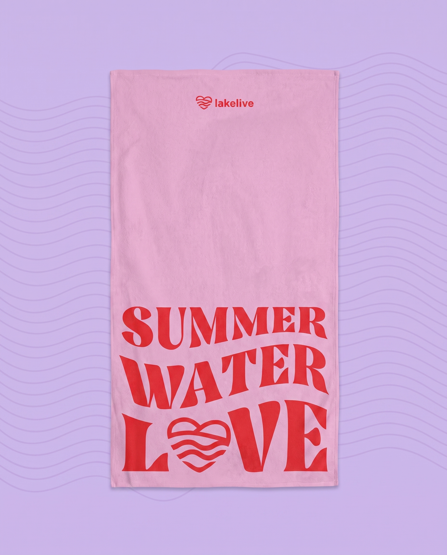 Serviette LAKELIVE rose packshot studio