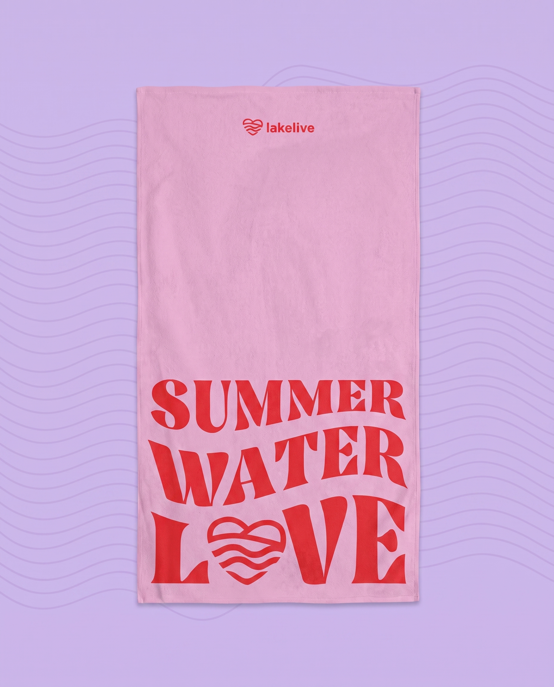 Serviette LAKELIVE rose packshot studio