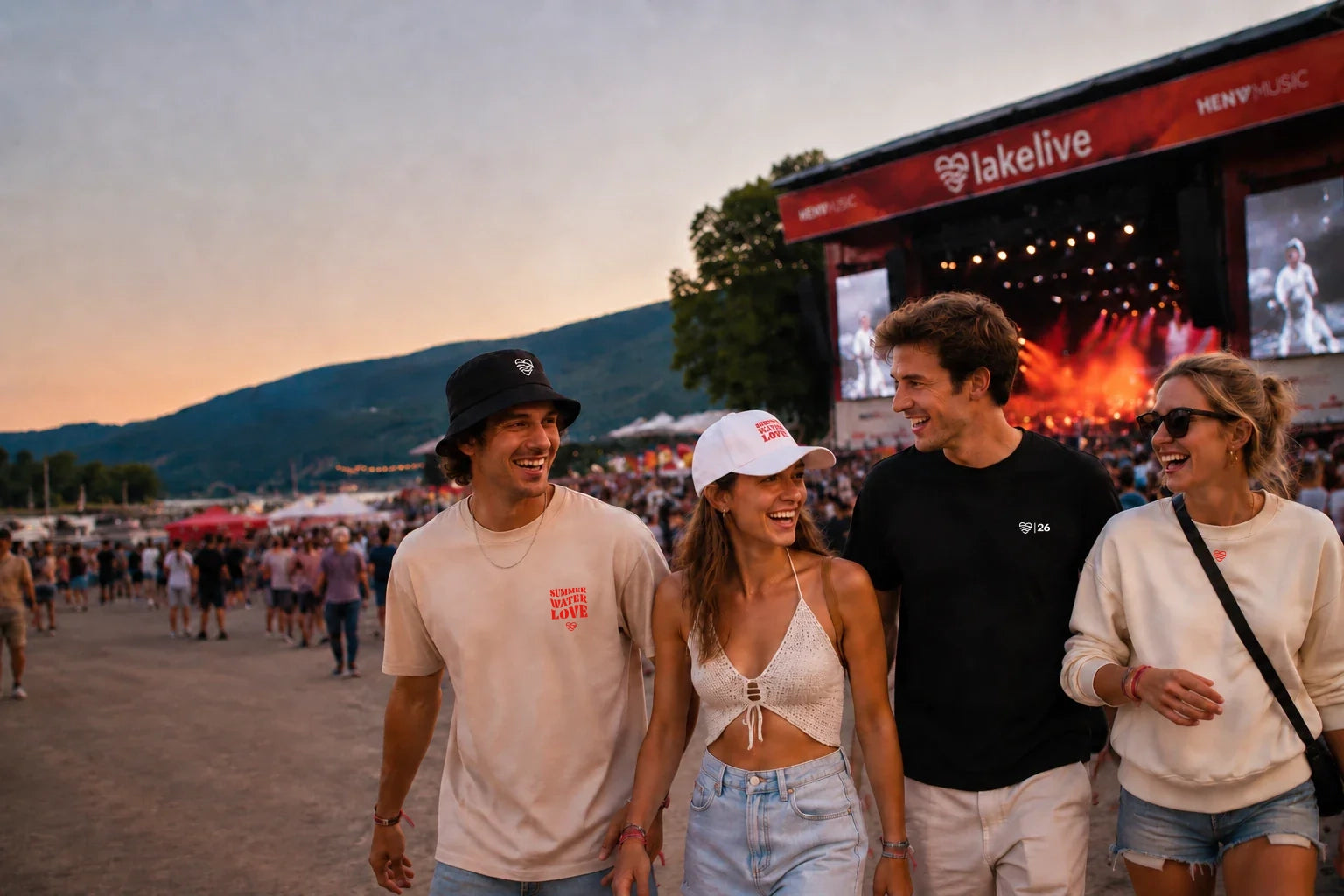 LAKELIVE — le merch officiel du festival. Summer Water Love.